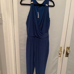 blue jumpsuit